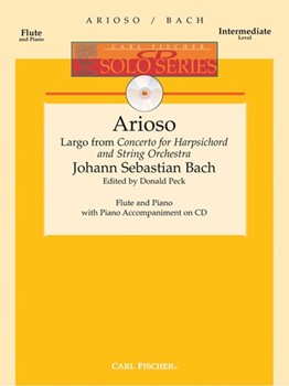 Arioso (Largo from Concerto BWV 1056) by Bach Johann Sebastian - Peck Donald - for Flute w/ Audio
