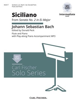 Siciliano From Sonata #2 Bwv1031 by Bach Johann Sebastian - Peck Donald - for Flute w/ Audio