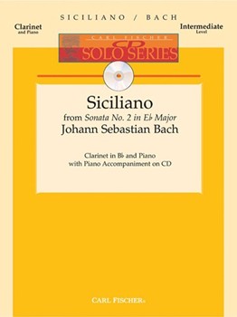 Siciliano From Sonata #2 Bwv1031 by Bach Johann Sebastian for Clarinet Solo