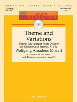 Theme & Variations From Quintet K581 by Mozart Wolfgang Amadeus - Cochrane Walter - for Clarinet Solo