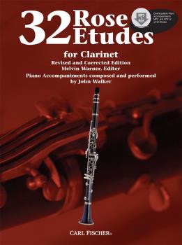 Carl Fischer Rose C Warner M  32 Etudes for Clarinet - Book | Online Audio