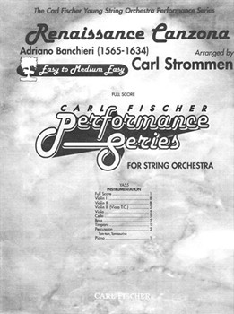 Renaissance Canzona by Banchieri Adriano - Strommen Carl - for Full Score