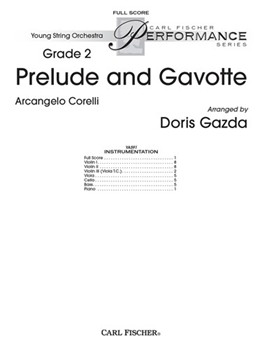 Prelude & Gavotte by Corelli Arcangelo - Gazda Doris - for Full Score