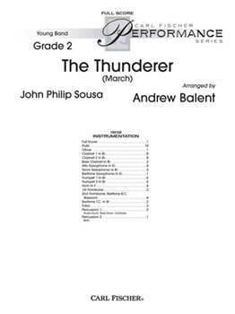 Thunderer by Sousa John Philip - Balent Andrew - for Full Score