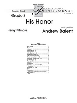 His Honor by Fillmore Henry - Balent Andrew - for Full Score