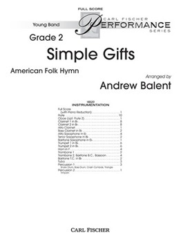 Simple Gifts by Anonymous - Balent Andrew - for Full Score