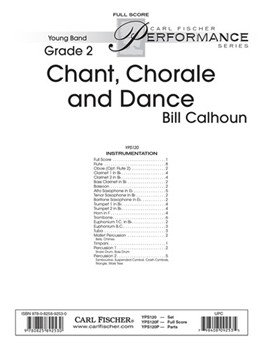 Chant Chorale And Dance by Calhoun Bill for Full Score