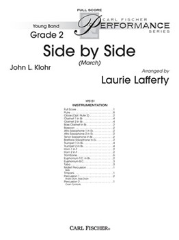 Side By Side March by Klohr John L - Lafferty Laurie - for Full Score