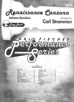 Renaissance Canzona by Banchieri Adriano - Strommen Carl - for Full Score