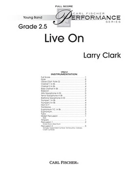 Live On by Clark Larry for Full Score