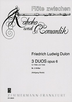 3 Duets op. 6 Duo II G major by Dulon Friedrich Lud for