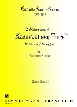 Swan (le Cygne) by Saint-Saens Camille - Richter Werner - for Flute and Piano