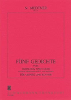 5 poems op. 37 by Tjutschew and Foeth by Medtner Nikolai for