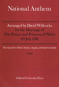 The National AnthemFull score (brass version) by Willcocks David for SATB
