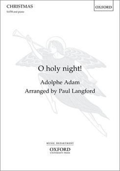 O holy night by Adam Adolphe C - Langford Paul - de Roquemaure/Dwight for SATB and Piano
