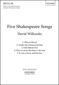 Five Shakespeare Songs by Willcocks David William Shakespeare for SSA and Piano