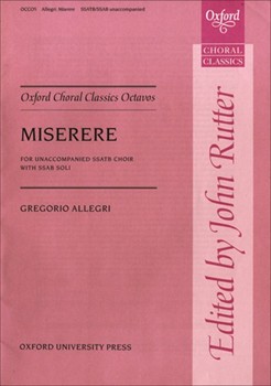Miserere by Allegri Gregorio - Rutter John - for SATTB