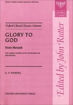 Glory to God from MessiahVocal score by Handel George Frideric for SATB