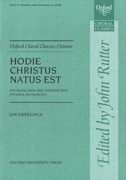 Hodie Christus Natus Est by Sweelinck Jan P for SSATB