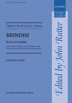 Brindisi from La traviataVocal score by Verdi Giuseppe for SATB