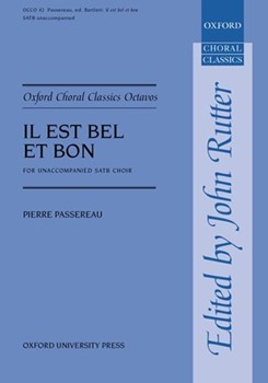 Il est bel et bonVocal score by Passereau Pierre for SATB