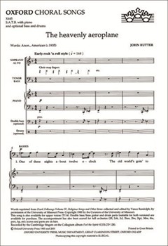 The heavenly aeroplaneSATB vocal score by Rutter John for SATB