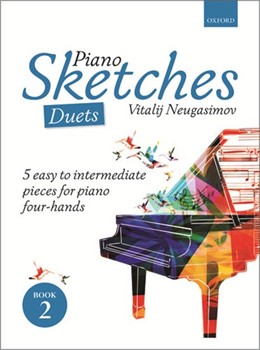 Piano Sketches Duets Book 2 by Neugasimov Vitalij for 1 Piano 4 Hands