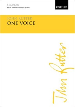 One Voice by Rutter John for SATB and Piano