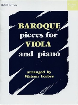 Baroque Pieces for Viola and Piano by Various for Solo
