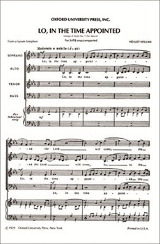 Lo in the time appointedVocal score by Willan Healey for SATB
