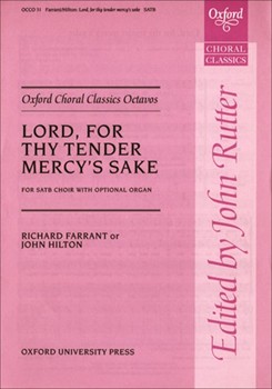 Lord for thy tender mercy's sakeVocal score by Farrant Richard for SATB