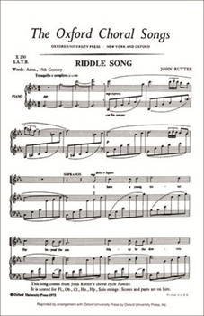 Riddle Song by Rutter John for SATB