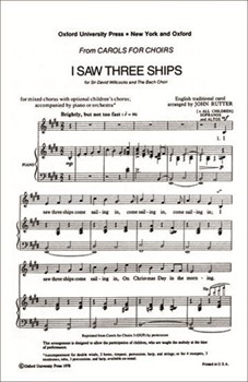 I saw three shipsVocal score in 2/2 time by for