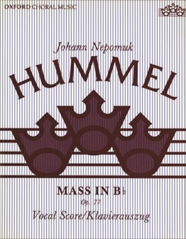 Mass in B flatVocal score by Hummel Johann Nepomuk for SATB