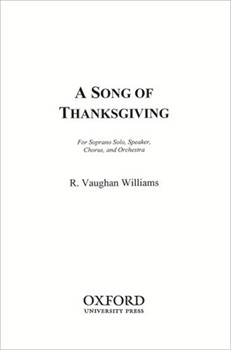 A Song of ThanksgivingVocal score by Vaughan Williams Ralph for SATB