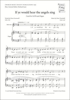 If Ye Would Hear The Angels Sing by Tranchell Peter for SATB