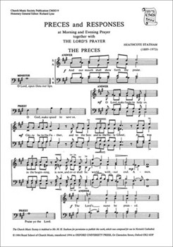 Preces and Responses with the Lord's PrayerVocal score by Statham Heathcote D for SATB