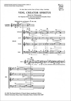 Veni Creator Spiritus by Marlow Richard for SATB