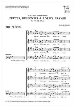 Preces and Responses with the Lord's PrayerVocal score by Moore Philip for SATB