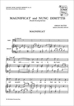Magnificat and Nunc Dimittis from the Fourth ServiceVocal score by Batten Adrian for SATB