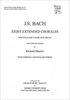 Eight Extended Bach Chorales for four-part choir and organVocal score by Bach Johann Sebastian for SATB