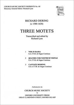 Three MotetsVocal score by Dering Richard for SATB