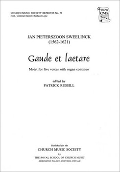 Gaude et laetareVocal score by Sweelinck Jan P for SATB