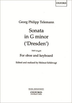 Sonata in G minor (Dresden) TWV41:g10 by Telemann Georg Philipp for Solo