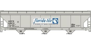 Accurail ACU2094 HO KIT ACF 3-Bay Centerflow Hopper, Florida Tile