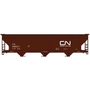 Accurail ACU2098 HO KIT ACF 3-Bay Centerflow Hopper, CN/Mineral Red