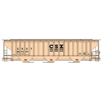 Accurail ACU6506 HO KIT PS-4750 3-Bay Covered Hopper, CSX