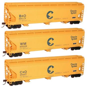 Accurail ACU8053 HO KIT ACF 3-Bay Hopper, Chessie (3)