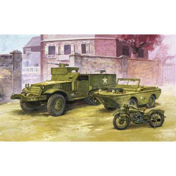 Academy Plastic ACY13408 M3 HALF TRACK & AMPHIBIAN vehicle1/72 SCALE