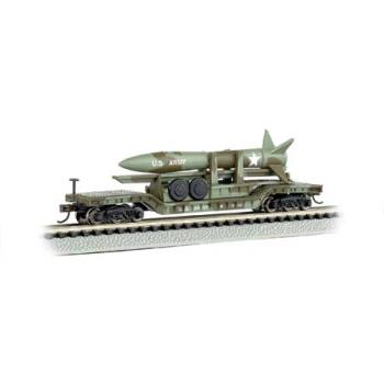 BACHMANN BAC71396 N 52' Depressed Center Flat w/Missle, USAF/Olive